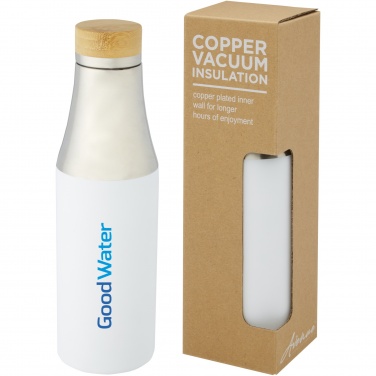 Logo trade ärikingitused foto: Hulan 540 ml vasest vaakumisolatsiooniga roostevabast terasest pudel bambusest kaanega
