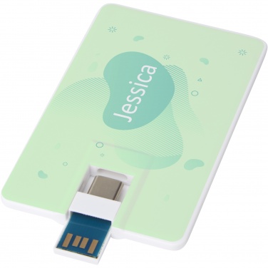 Logo trade ärikingi pilt: Duo õhuke 32 GB USB-draiv koos Type-C ja USB-A 3.0-ga