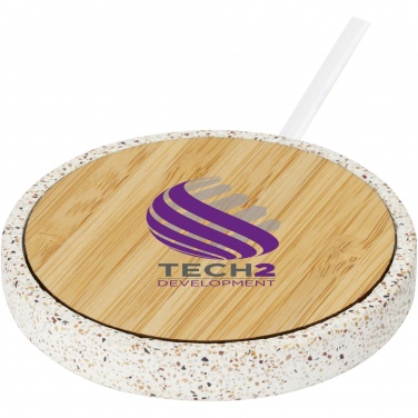 Logotrade firmakingid pilt: Terrazzo 10W juhtmevaba bambusest laadimisalus