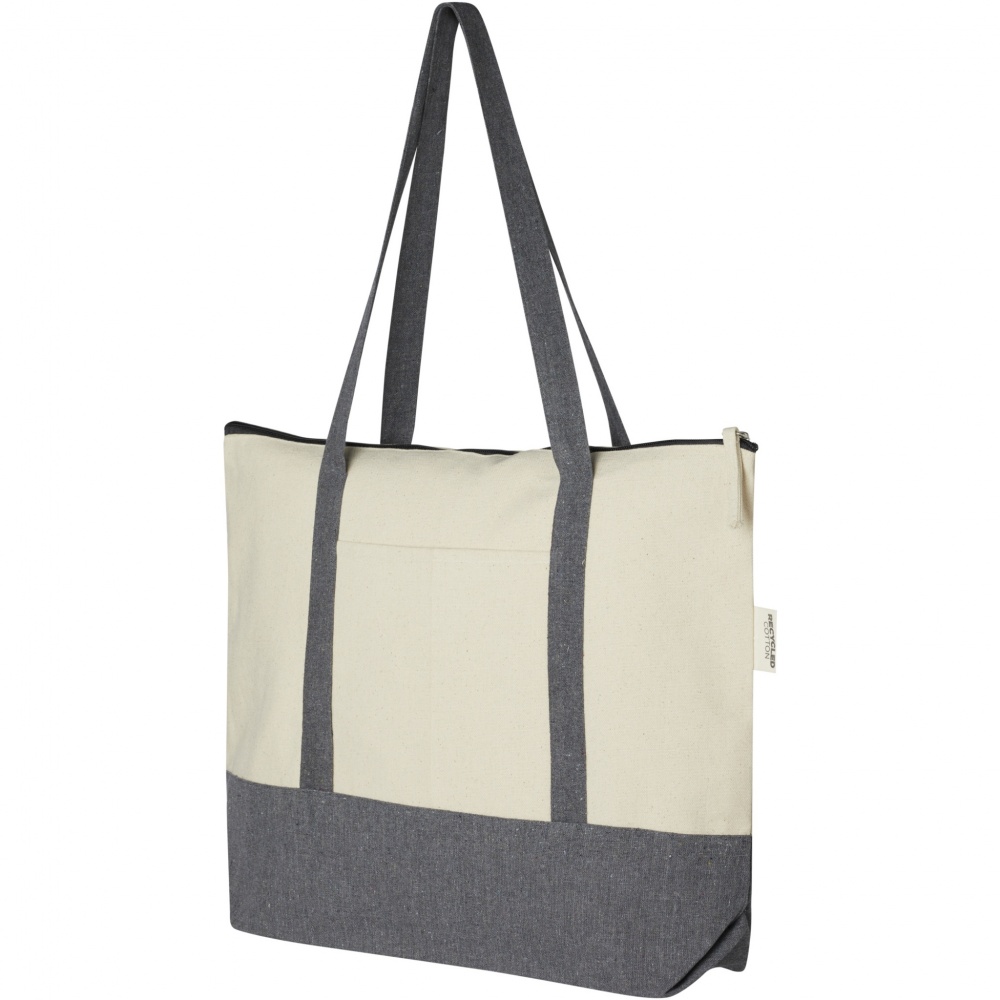 Logotrade reklaamkingid pilt: Repose 320 g/m² taaskasutatud puuvillast lukuga kandekott 10L