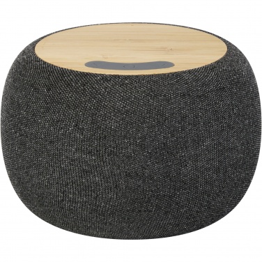 Logotrade firmakingituse foto: Ecofiber bambusest/RPET Bluetooth® kõlar ja juhtmevaba laadimisalus