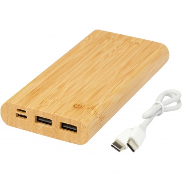 Logotrade reklaamtoote foto: Tulda 10 000 mAh bambusest akupank