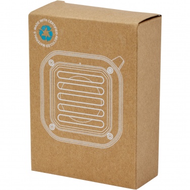 Logo trade ärikingituse pilt: Solo 3W IPX5 RCS taaskasutatud plastikust päikeseenergia Bluetooth® kõlar karabiiniga 