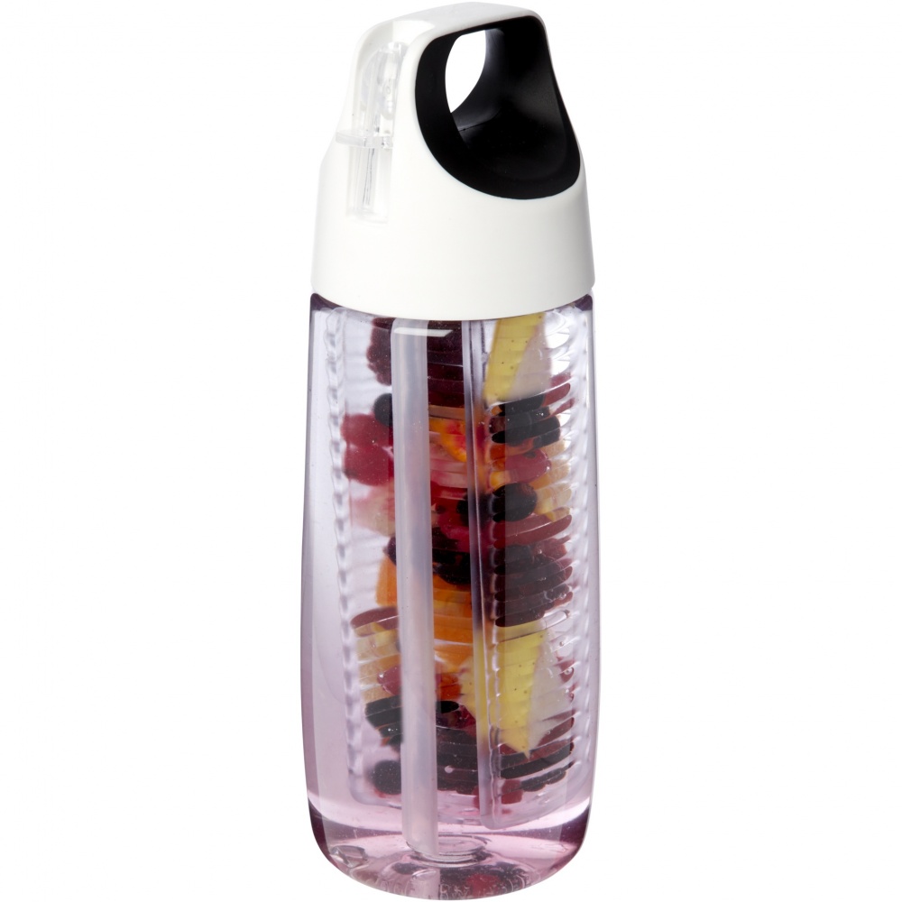 Logotrade firmakingituse foto: HydroFruit 700 ml taaskasutatud plastikust spordipudel koos keeratava kaane ja infusiooniga