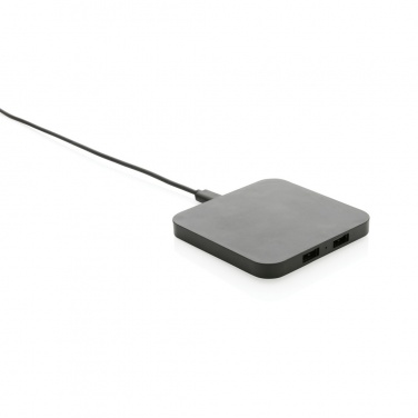 Logo trade firmakingituse pilt: RCS taaskasutatud plastist 10 W juhtmeta laadija USB-portidega