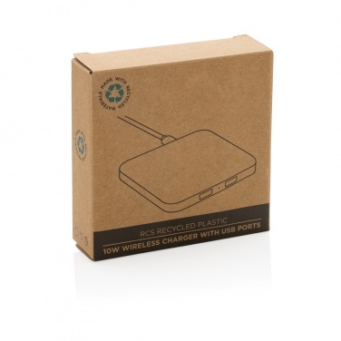 Logotrade firmakingid pilt: RCS taaskasutatud plastist 10 W juhtmeta laadija USB-portidega