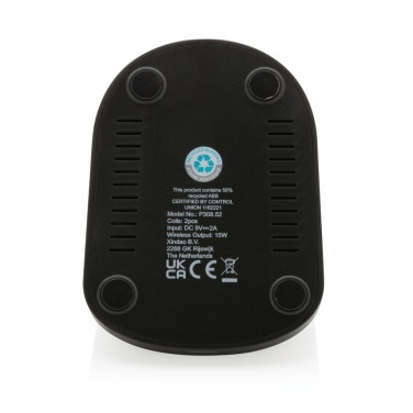 Logotrade firmakingi foto: RCS taaskasutatud plastist topeltpooliga juhtmevaba alus 15W