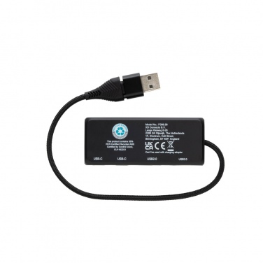 Logotrade meened pilt: Link RCS-i taaskasutatud plastist ja bambusest kahe sisendiga USB-jaotur