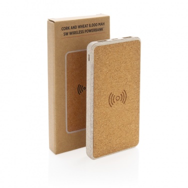 Logo trade reklaamkingitused foto: Korgi- ja nisukõrrega 8000 mAh 5W juhtmevaba akupank