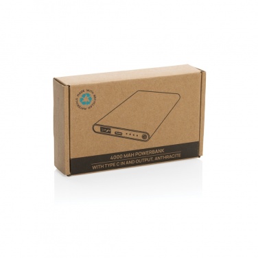 Logotrade ärikingitused pilt: RCS-i taaskasutatud plastist/alumiiniumist 4000 mah C-tüüpi akupank