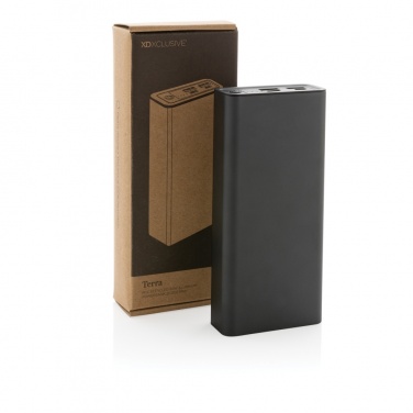 Logotrade reklaamkingi foto: Terra RCS taaskasutatud 20 W alumiiniumist akupank 20 000 mAh