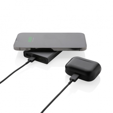 Logotrade ärikingid pilt: Terra RCS taaskasutatud alumiiniumist 5000 mAh akupank 5W juhtmevaba