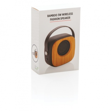 Logotrade meene foto: Bambusest 3W juhtmevaba moekõlar