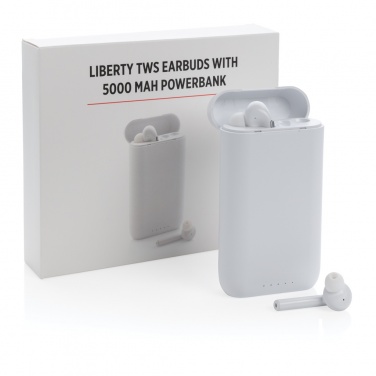 Logo trade reklaamtoote pilt: Liberty TWS kõrvaklapid 5000 mAh toitepangaga