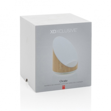 Logotrade firmakingituse foto: Ovate bambusest 5W kõlar koos 15W juhtmevaba laadijaga