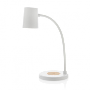 Logotrade ärikingituse foto: Zenara RCS taaskasutatud plastikust ja korgist 15 W juhtmevaba laualamp