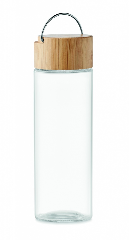 Logotrade ärikingitused pilt: Klaaspudel 500ml bambusest kaas