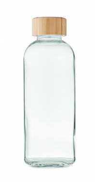 Logo trade reklaamkingitused foto: Klaaspudel 650ml bambusest kaas