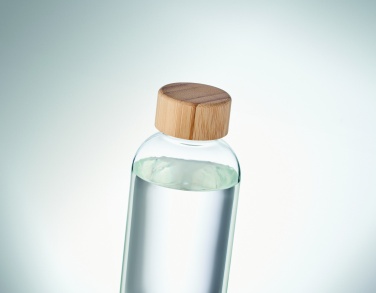 Logotrade reklaamtoote foto: Klaaspudel 650ml bambusest kaas