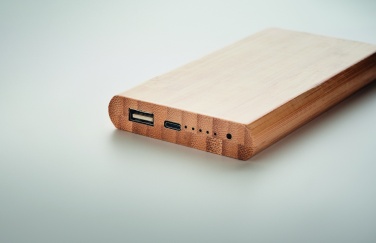 Logotrade firmakingid pilt: 6000 mAh bambusest akupank