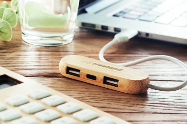 Logo trade reklaamtoote pilt: 3-pordiline kahe sisendiga USB-jaotur