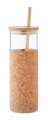 Korgist ümbrise ja bambusest kaanega joogitops, 450 ml, Beež