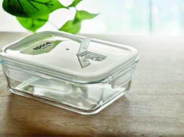 Logotrade reklaamkingituse foto: Klaasist lõunakarp ja PP kaas 900ml