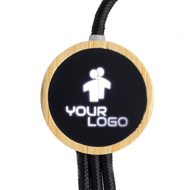 Logotrade ärikingitused pilt: Kolm-ühes kaabel valgustatud logoga puidust korpuses, LH-ZMU06