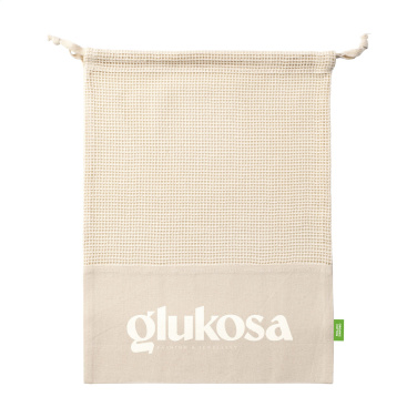 Logo trade meene pilt: Natura Organic GOTS võrgust puuviljakott (120 g/m²)