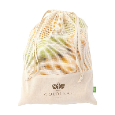 Logo trade reklaamkingituse pilt: Natura Organic GOTS võrgust puuviljakott (120 g/m²)