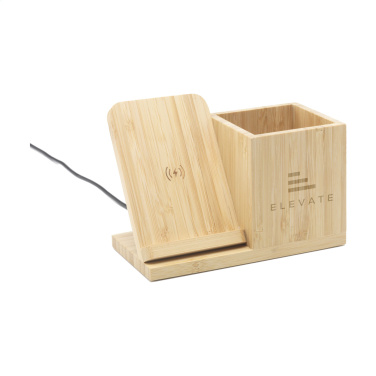 Logotrade meened pilt: Bamboo Boss 15W laadija/pliiatsihoidja