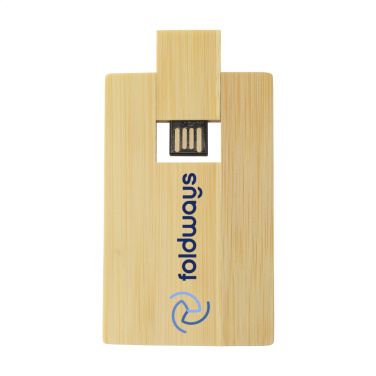 Logo trade reklaamtooted foto: Krediitkaart USB Bamboo 32 GB