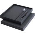Legato Elegance A5 märkmiku ja pastapliiatsiga komplekt, Ühtlane must / Ühtlane must