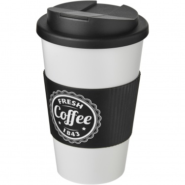 Logo trade mainostuote kuva: Americano® 350 ml muki, läikyttämätön kansi, grippi