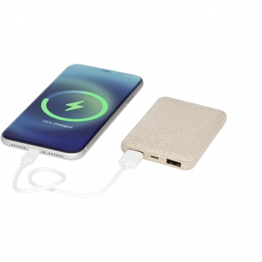 Logotrade mainoslahja tuotekuva: Asama-varavirtalähde, 5 000 mAh, vehnänolkea