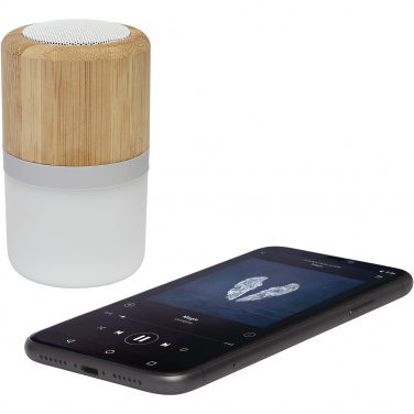 Logo trade mainostuote kuva: Aurea Bluetooth® -kaiutin valolla, bambua 