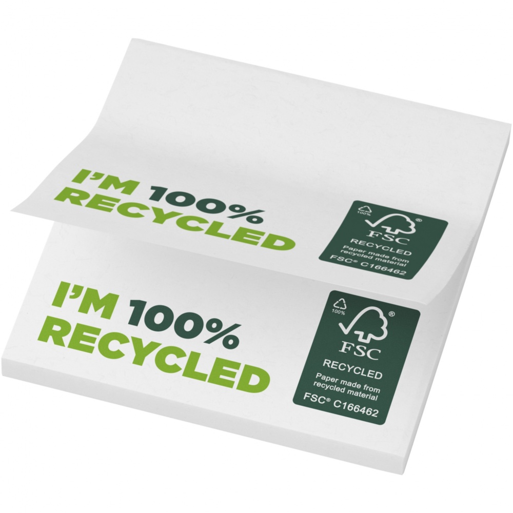 Logotrade mainoslahjat ja liikelahjat tuotekuva: Sticky-Mate® kierrätetyt tarralaput 75 x 75 mm