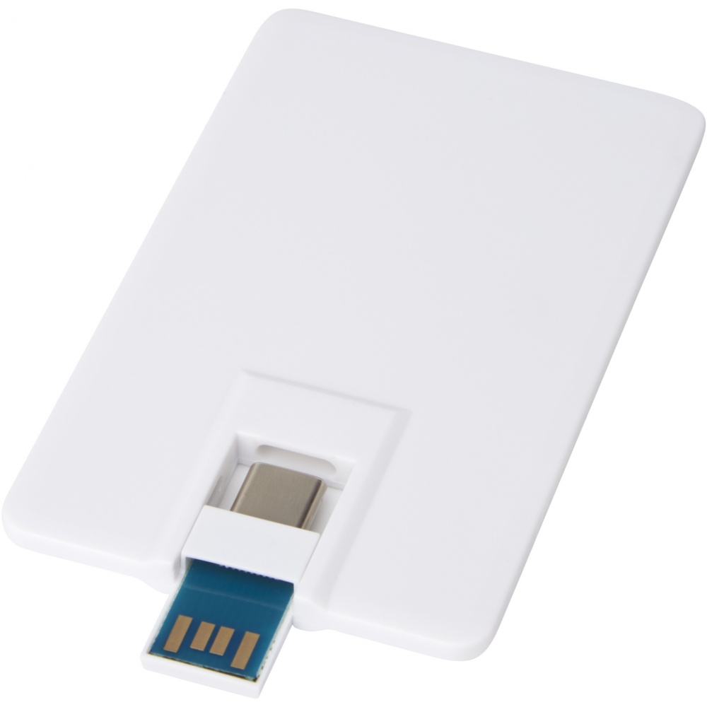 Logo trade liikelahjat mainoslahjat kuva: Duo Slim 64 Gt USB-asema, Type-C ja USB-A 3.0