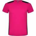 Detroit lyhythihainen urheilu-t-paita, unisex, Fuksia / tasainen musta