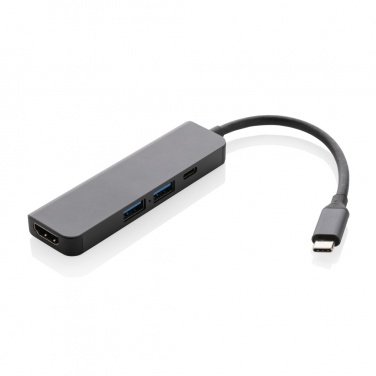 Logotrade liikelahjat mainoslahjat tuotekuva: Terra hub HDMI tulolla kierrätetystä alumiinista
