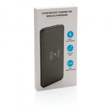 Logo trade liikelahja kuva: 10 000 mAh:n 10W langaton PD-varavirtalähde