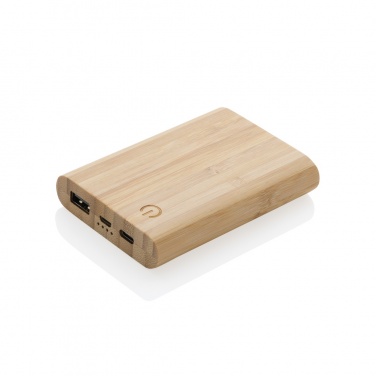Logotrade mainostuote tuotekuva: 5000 mAh varavirtalähde bambusta