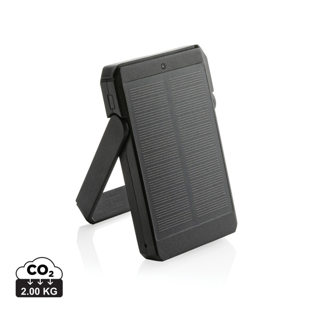 Logo trade liikelahja kuva: Skywave RCS 5000mAh 10W aurinkovirtapankki RCS muovista