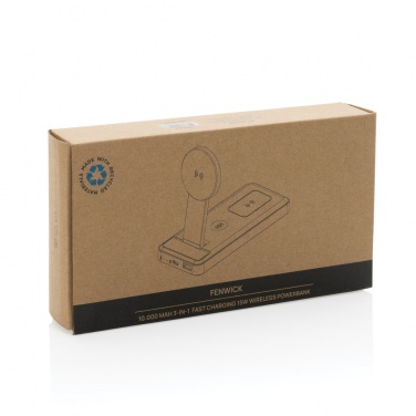 Logo trade mainoslahja kuva: Fenwick 10000mAh 3-in-1 virtapankki RCS muovista