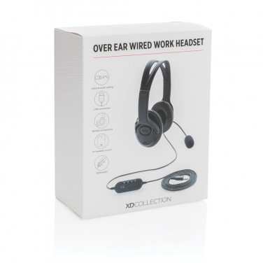 Logotrade mainoslahja tuotekuva: Työheadset johdolla