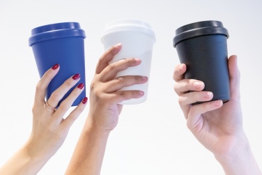 Logo trade mainoslahja kuva: Uudelleenkäytettävä kaksiseinäinen kahvikuppi 300 ml