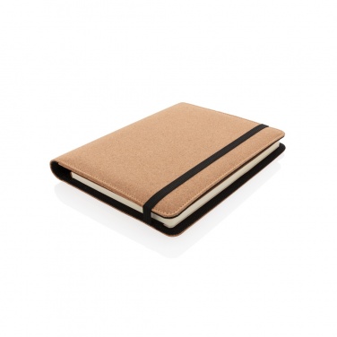Logotrade mainostuote tuotekuva: Deluxe korkki portfolio A5 kynällä