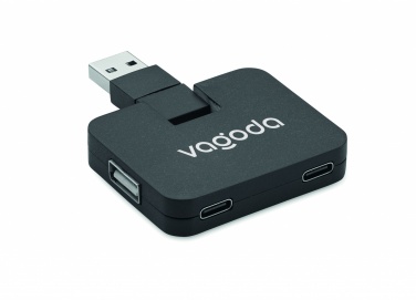 Logo trade liikelahja mainoslahja tuotekuva: 4-porttinen USB-keskitin