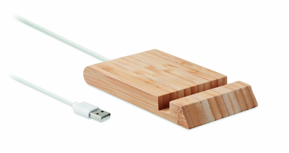 Logotrade liikelahja tuotekuva: Bambu langaton laturi  10W ODOS