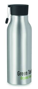 Logo trade mainoslahjat ja liikelahjat kuva: Yksiseinäinen 500 ml alumiinipullo, PP korkki ja silikoninen hihna mukautettavalla painatuksella